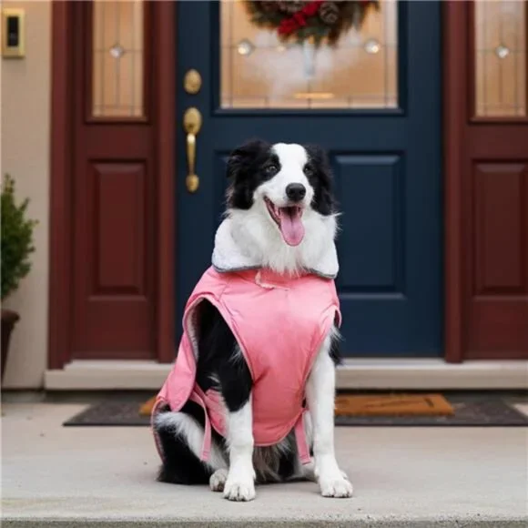 Dog Winter Coat - Warm Dog Clothes Rain Snow Wind Cold Weather Reflective Small - Picture 7 of 8